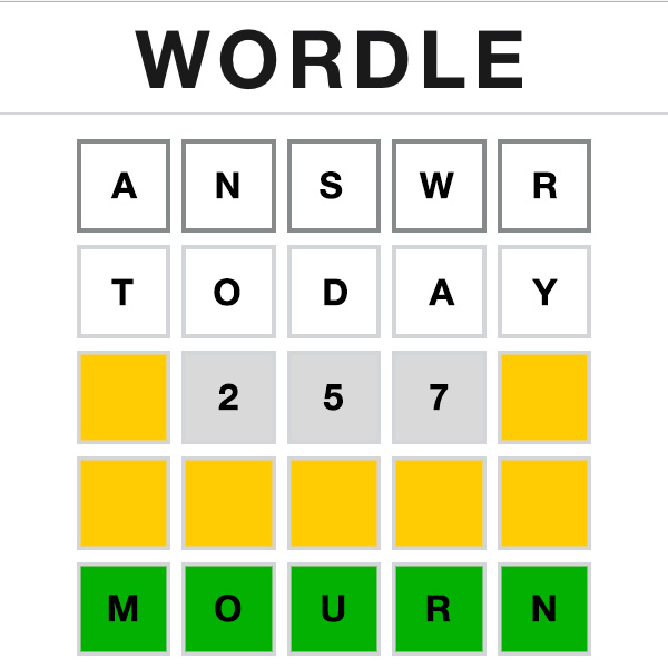 Wordle Answer Today 257 Wordle Answer Today 257
