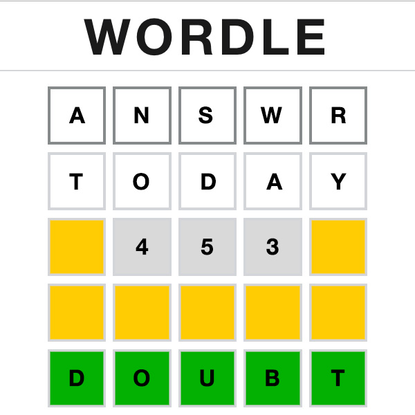Wordle Answer Today 453 Wordle Answer Today 453
