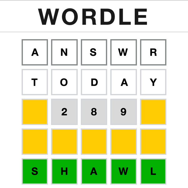 Wordle Answer Today 289 Wordle Answer Today 289