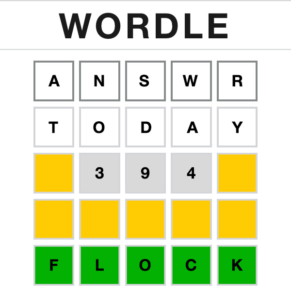 Wordle Answer Today 394 Wordle Answer Today 394