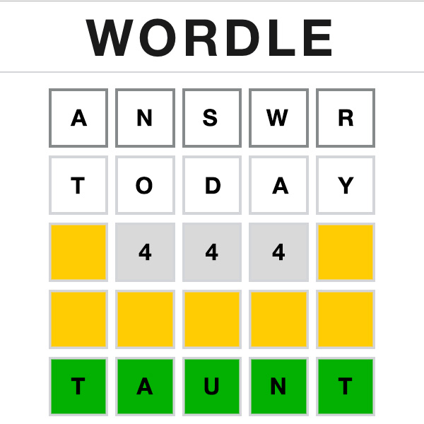 Wordle Answer Today 444 Wordle Answer Today 444