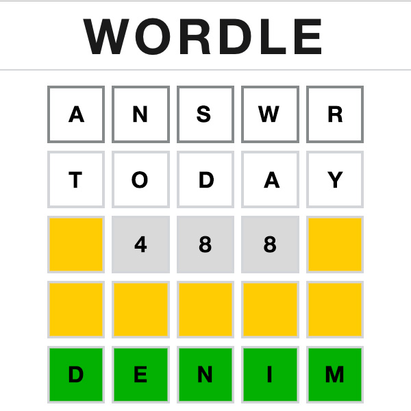 Wordle Answer Today 488 Wordle Answer Today 488